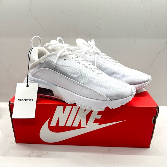 SOLD - Nike Air Max 2090 "Triple White" Sneakers - Picture 6 of 10